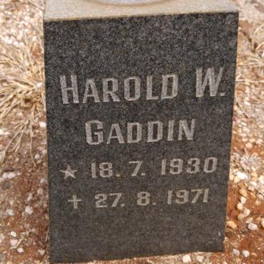 GADDIN Harold W. 1930-1971