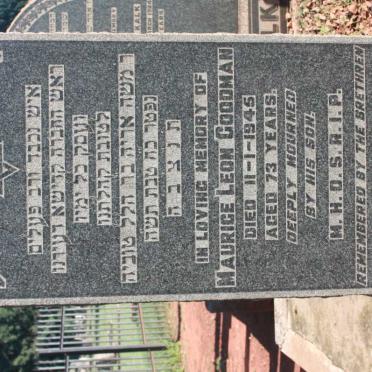 GOODMAN Maurice Leon -1945