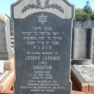 GOLDSTEIN Joseph Lazarus -1963