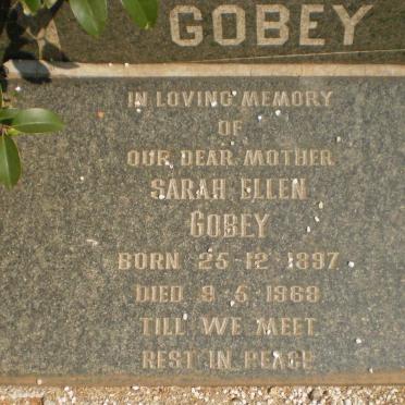 GOBEY Sarah Ellen 1897-1968