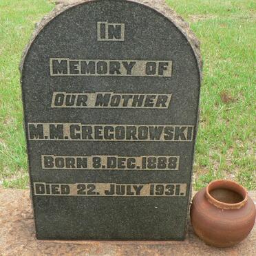 GREGOROWSKI M.M. 1888-1931