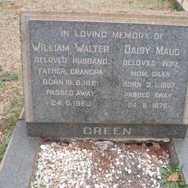 GREEN William Walter 1881-1966 &amp; Daisy Maud 1887-1979