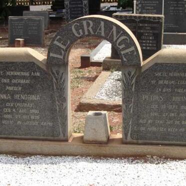 GRANGE Petrus Johannes, le 1889-1956 &amp; Anna Hendrina POTHAS 1898-1975