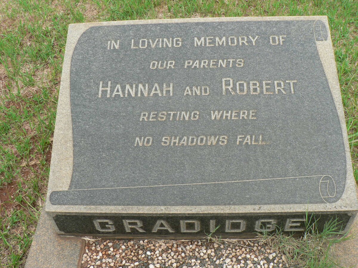 GRADIDGE Robert &amp; Hannah