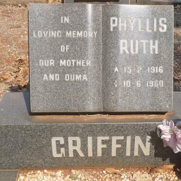 GRIFFIN Phyllis Ruth 1916-1980