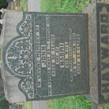 HAYWARD John -1932 &amp; Naomi -1931