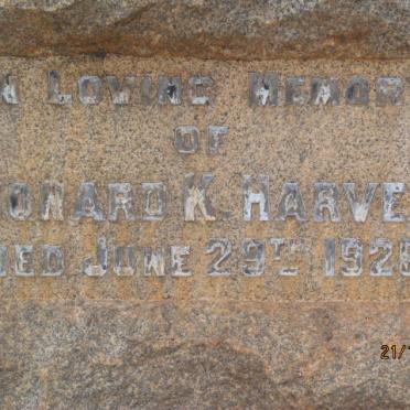 HARVEY Leonard K. -1926