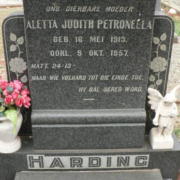 HARDING Aletta Judith Petronella 1913-1957