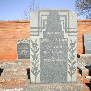 HATTINGH David H. 1890-1965 :: GRIESEL Casparus Jan Hendrik 1920-1961