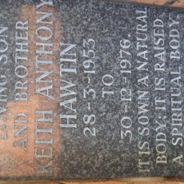 HAWTIN Keith Anthony 1953-1976