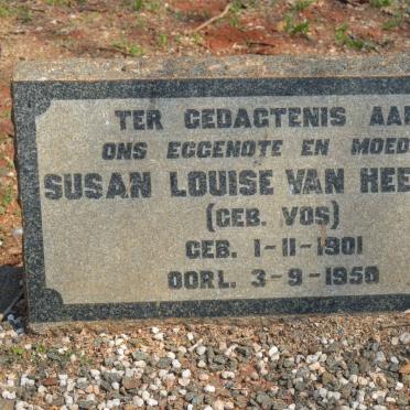 HEERDEN Susan Louise, van nee VOS 1901-1950