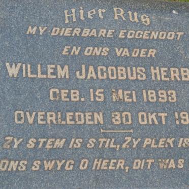 HERBST Willem Jacobus 1893-1929