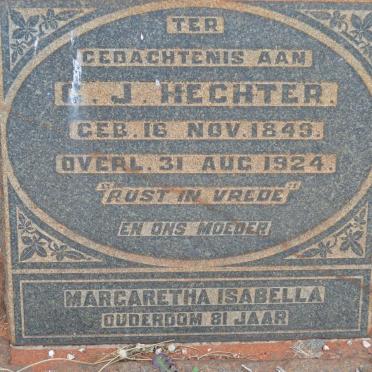 HECHTER C.J. 1849-1924 &amp; Margaretha Isabella