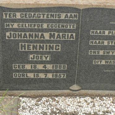 HENNING Johanna Maria 1888-1957