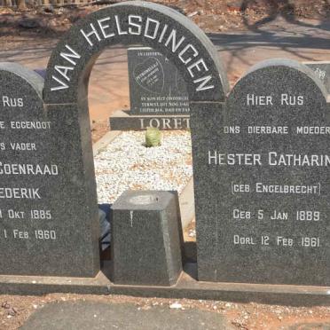 HELSDINGEN Gert Coenraad Frederik, van 1885-1960 &amp; Hester Catharina ENGELBRECHT 1889-1961