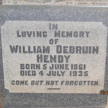 HENDY William Debruin 1861-1935