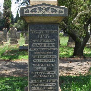 HIGH Isaac -1943 &amp; Mary -1931 :: HIGH William George -1916