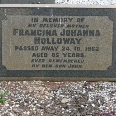 HOLLOWAY Francina Johanna -1962