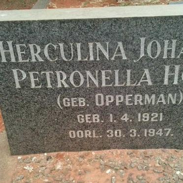 HORN Herculina Johanna Petronella nee OPPERMAN 1921-1947