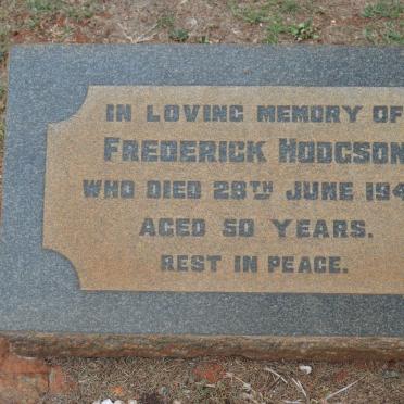 HODGSON Frederick -1945