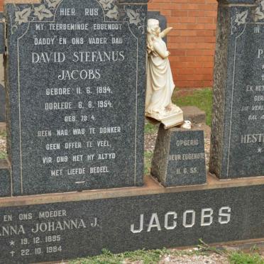 JACOBS David Stefanus 1894-1954 &amp; Susanna Johanna J. 1895-1984 :: JACOBS Petrus J.J. 1920-1984 &amp; Hester Jacoba 1926-