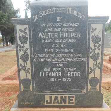 JANE Walter Hooper -1946 &amp; Eleanor Gregg 1887-1979
