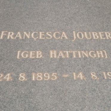 JOUBERT Françesca nee HATTINGH 1895-1960