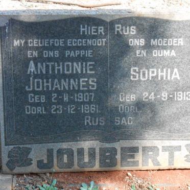 JOUBERT Anthonie Johannes 1907-1961 &amp; Sophia 1913-