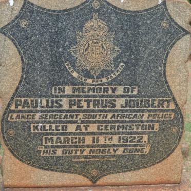 JOUBERT Paulus Petrus -1922