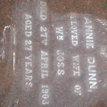 JOSS Annie nee DUNN -1903