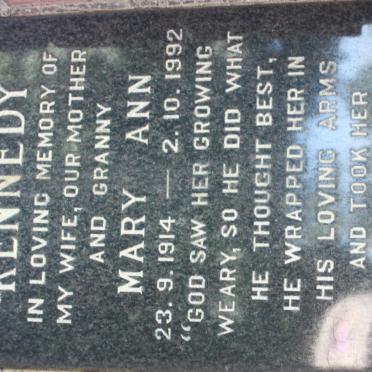 KENNEDY Mary Ann 1914-1992