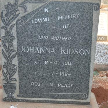 KIDSON Johanna 1901-1964