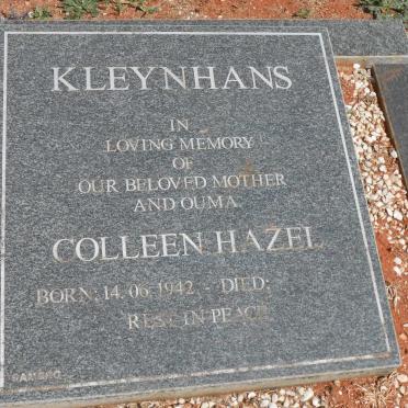 KLEYNHANS Colleen Hazel 1942-