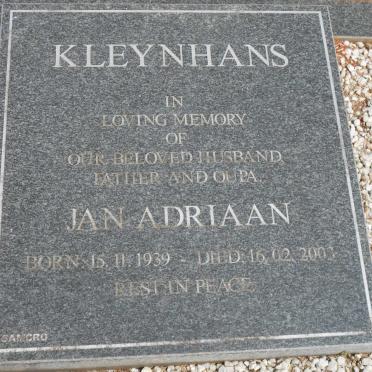 KLEYNHANS Jan Adriaan 1939-2003