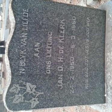 KLERK Jan D.H., de 1950-1950