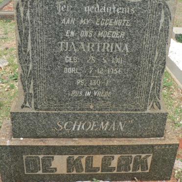 KLERK Tjaartrina, de nee SCHOEMAN 1911-1956