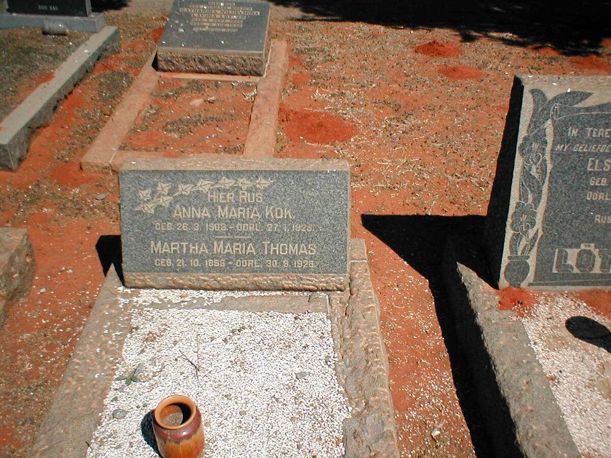 KOK Anna Maria 1903-1926 :: THOMAS Martha Maria 1898-1926
