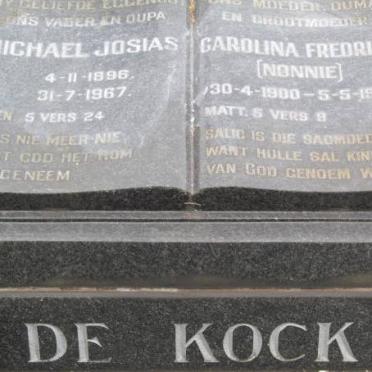 KOCK Michael Josias, de 1896-1967 &amp; Carolina Fredrika 1900-1981