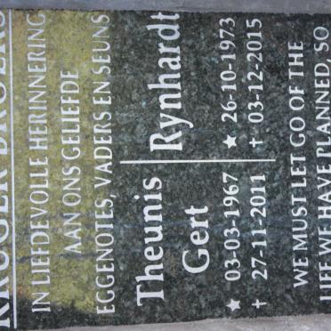 KRUGER Theunis Gert 1967-2011 :: KRUGER Rynhardt 1973-2015