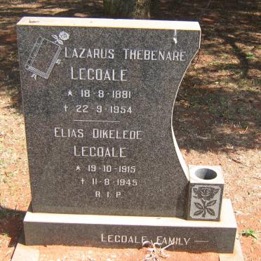 LEGOALE Lazarus Thebenare 1881-1954 :: LEGOALE Elias Dikelede 1915-1945