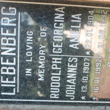 LIEBENBERG Rudolph Johannes 1907-1992 &amp; Georgina Amelia 1904-1992