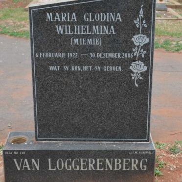 LOGGERENBERG Maria Glodina Wilhelmina, van 1922-2006