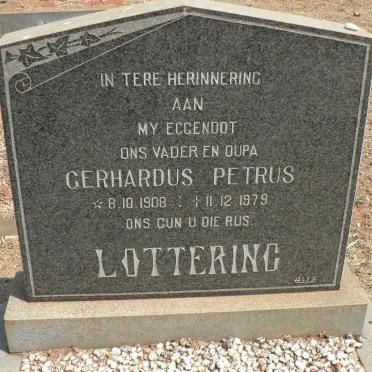 LOTTERING Gerhardus Petrus 1908-1979