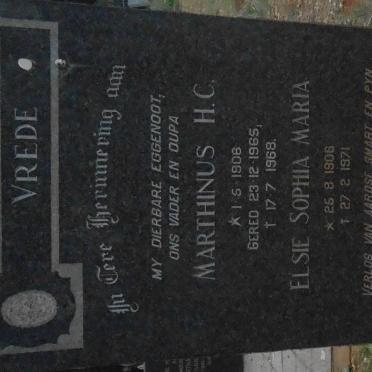 LOGGERENBERG Marthinus H.C., van 1906-1968 &amp; Elsie Sophia Maria 1906-1971