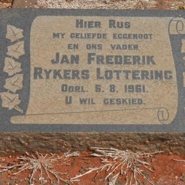 LOTTERING Jan Frederik Rykers -1961