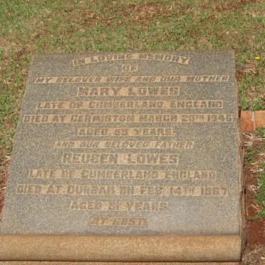 LOWES Reuben -1967 &amp; Mary -1945