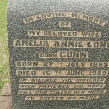 LONG Amelia Annie nee GUNN 1882-1929