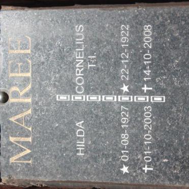 MAREE Cornelius T.I. 1922-2008 &amp; Hilda 1927-2003
