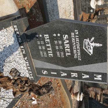 MARAIS Sarel 1913-2007 &amp; Bettie 1922-2013
