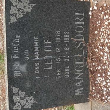 MANGELSDORF Lettie 1878-1963